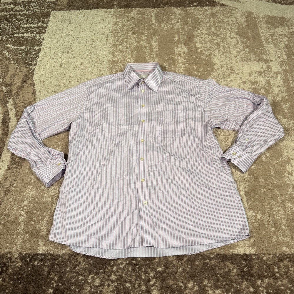 ETON Dress Shirt Mens 45x17 3/4 Button Up Long Sleeve Classic Striped Casual